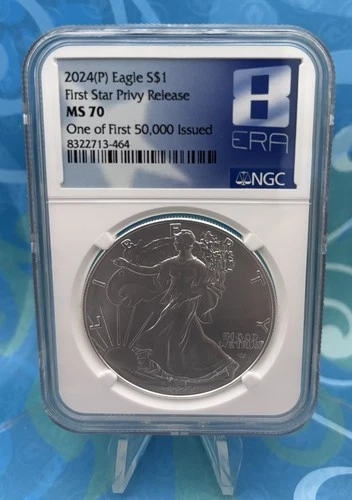 2024(P) Silver Eagle $1 Star Privy Release NGC MS70 First 50,000 Issued 8th Era