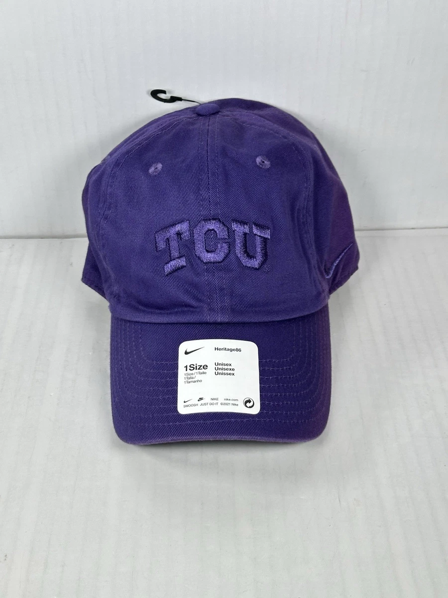 Nike TCU Heritage86 Campus Cap Hat NCAA Unisex Orchid Purple One