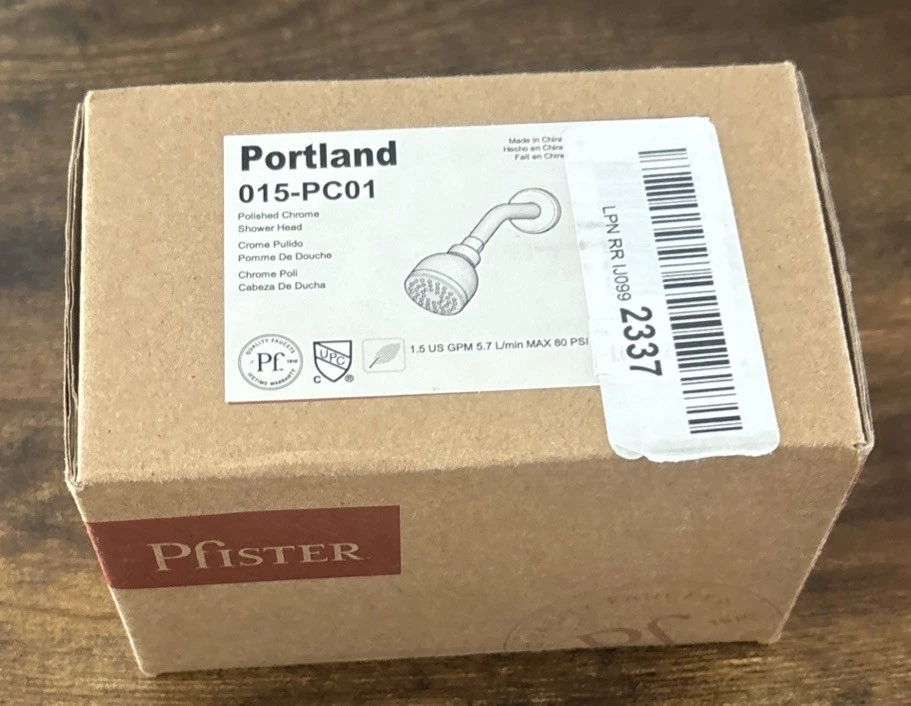 Pfister Portland Bell Shower Head, 1.5 GPM in Polished Chrome 015-PC01