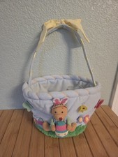 Vintage Disney Store Winnie the Pooh Easter Basket Plush Pooh Piglet Eggs