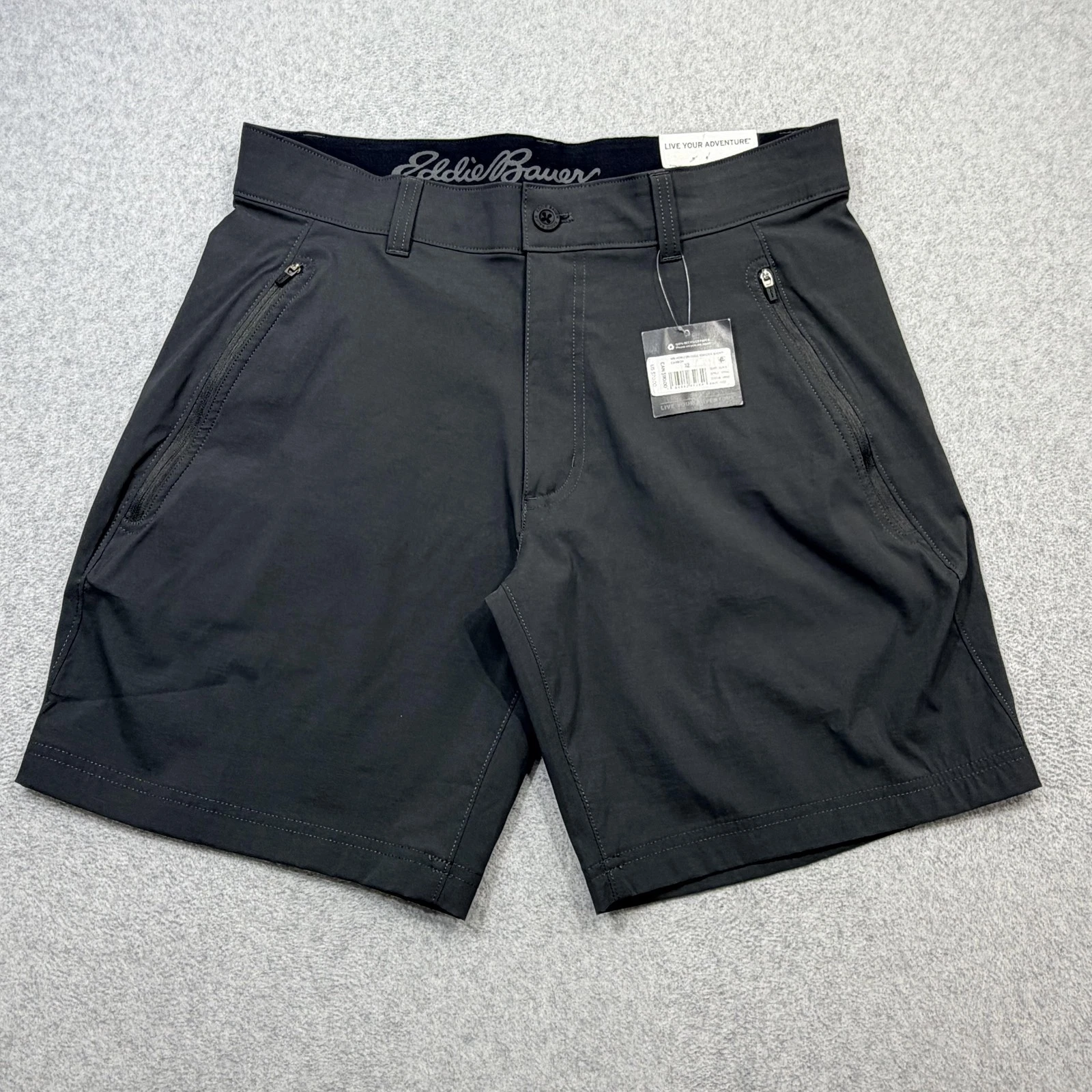Eddie Bauer Horizon Guide Wander Shorts Mens 32 Dark Gray 8 Inch Outdoor Hiking
