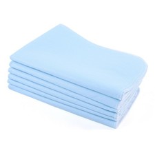 6Pcs Washable Adult Incontinence Pads 45 60cm Absorbent Bed Mats Blue White