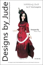 Walking Suit Doll Clothes Sewing Pattern for 17" Vinyl Evangeline Ghastly