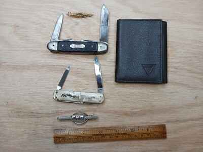 Vintage Fng Swank Cluip Guess Wallet Camper Knife Koenig Pocket Knife Mens...