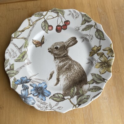 Pier One 1 SOFIE The Bunny Salad Plate 8.5'' Easter Spring Rabbit Porcelain