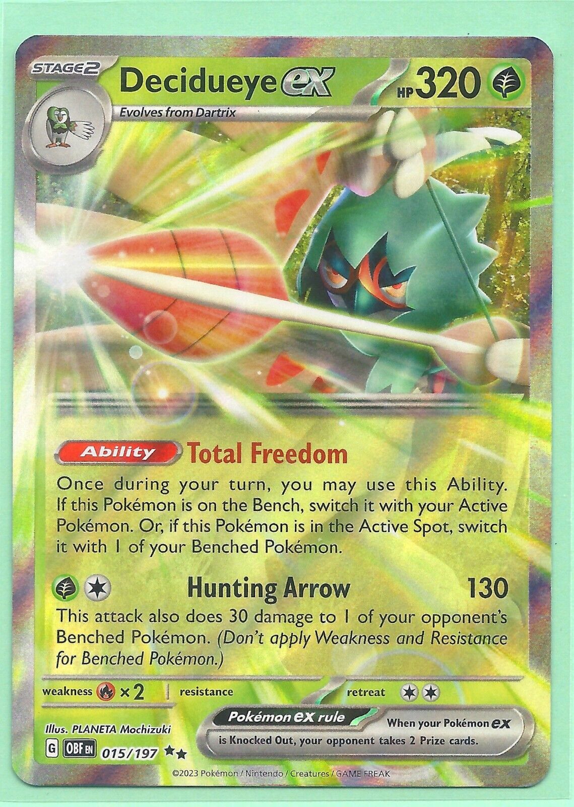 015 Carta Pokemon Decidueye GX Ingles