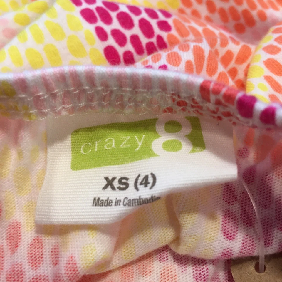 Vestido de verão Crazy 8 novo feminino tamanho XS (4) sem mangas cintura caída bolsos frontais - Imagem 3 de 4