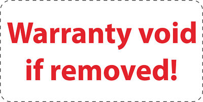 VOID Sicherheitssiegel 40x20mm, Label Aufdruck: ''Warranty Void'' ES-VOID600