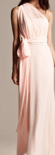 50% OFF -One Shoulder formal  bridesmaids dress gown size 8 in blush pink