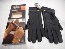 Vintage THINSULATE Stefano Women's Black Stretch Driving Gloves NIB