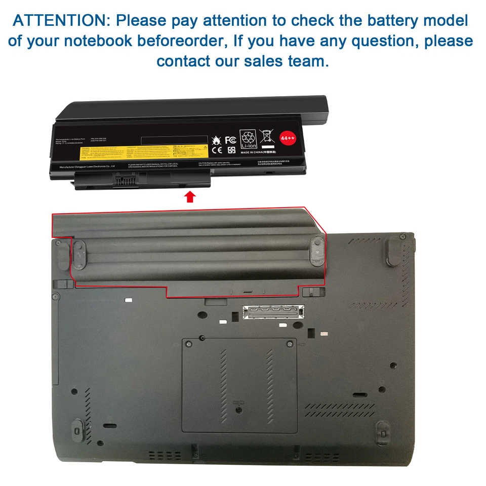 Batería 44++ X230 X220 X220i para Lenovo-ThinkPad 0A36281 45N1027 45N1029 0A36307 Foto 2 de 4