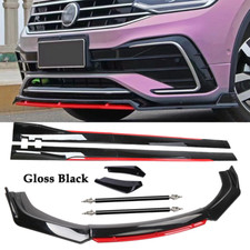 For Volkswagen Tiguan Front Bumper Lip Spoiler Splitter Side Skirt Glossy Black For Volkswagen Tiguan Front Bumper Lip Spoiler Splitter Side Skirt Glossy Black