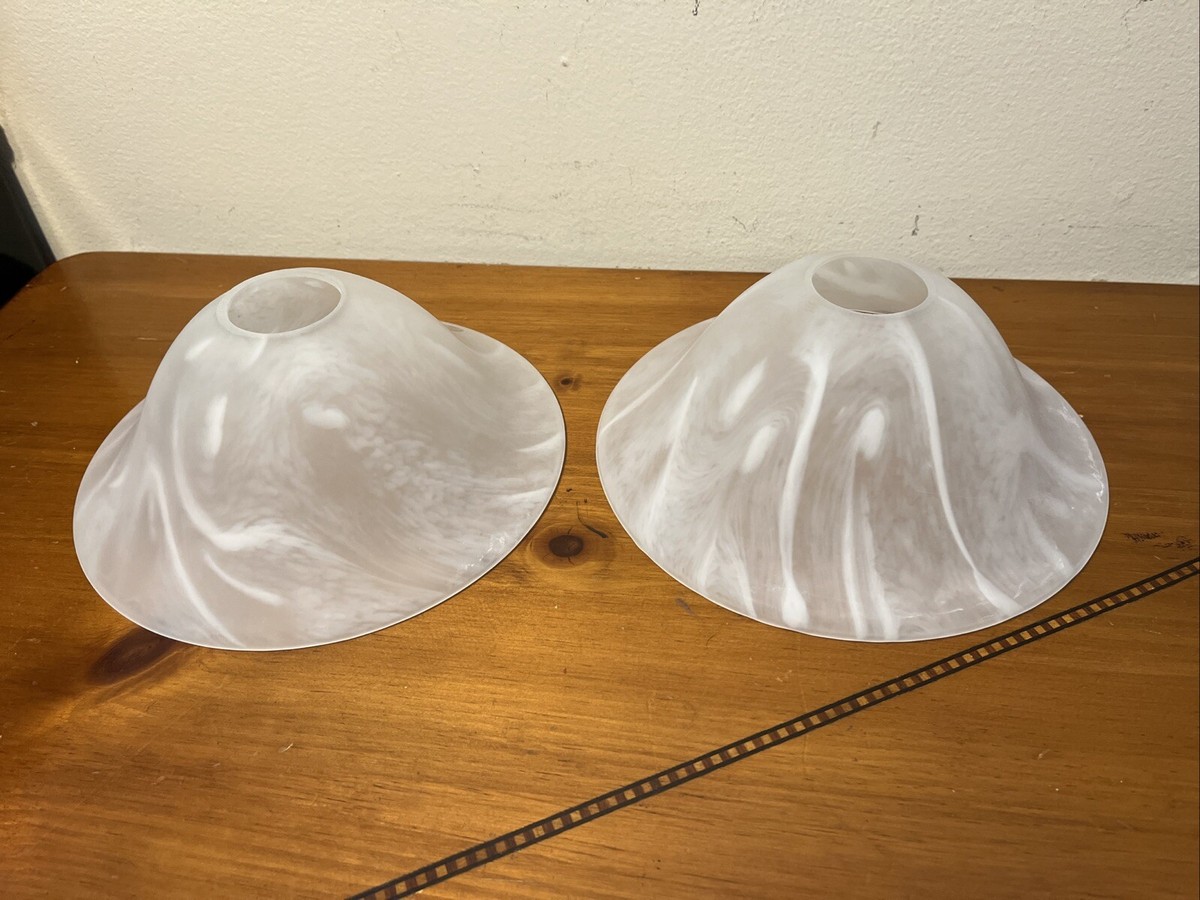 フランス製　MOUTH-BLOWN GLASS VIANNE ガラスシェード照明 2 Signed Vianne 9” Shades Made In France. Mouth Blown | eBay