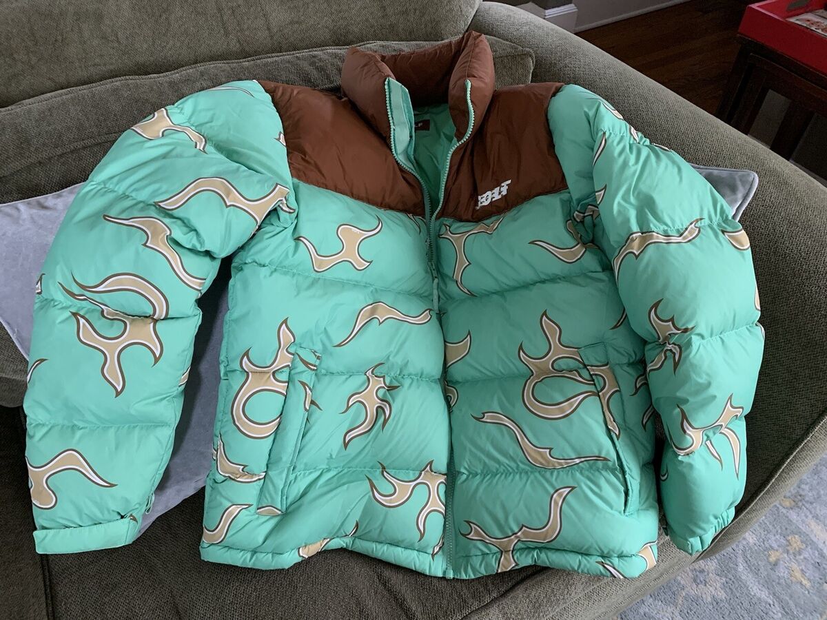 Golf Wang puffer jacket Tyler the Creator brown mint green Golf Wang puffer jacket Tyler the Creator brown mint green
