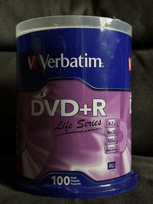 Verbatim Life Series - DVD+R Discs - Single Pack of 100 #97175