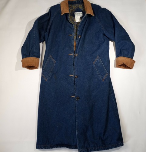 Vtg. Women Denim Duster Barn Coat Sz.14 