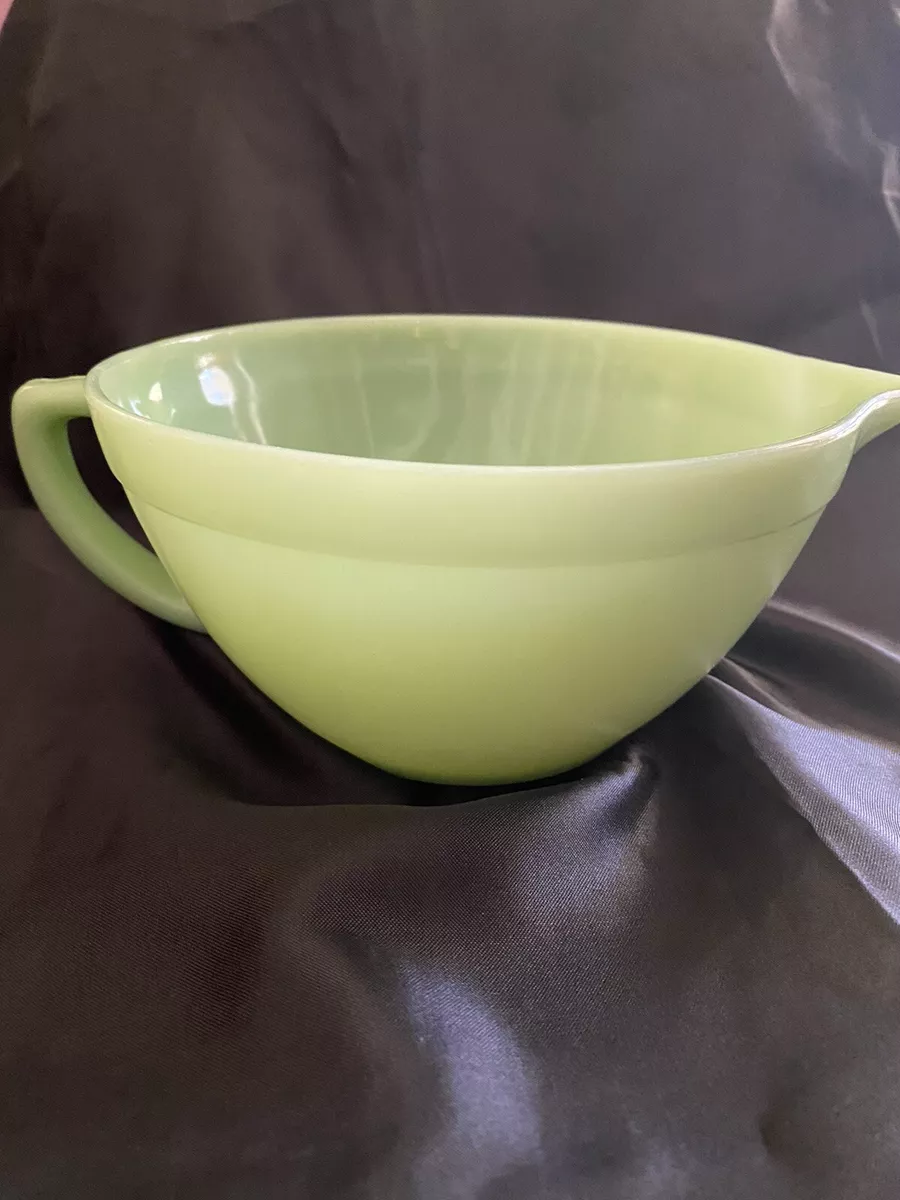 Vintage King Oven Ware Jadeite Mixing Bowl With Pour Spout and