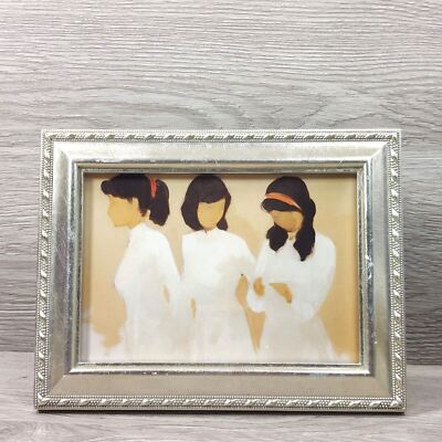 For Love At Art Nguyen Thanh Binh Asian Women Vintage Wall Print Silver Frame