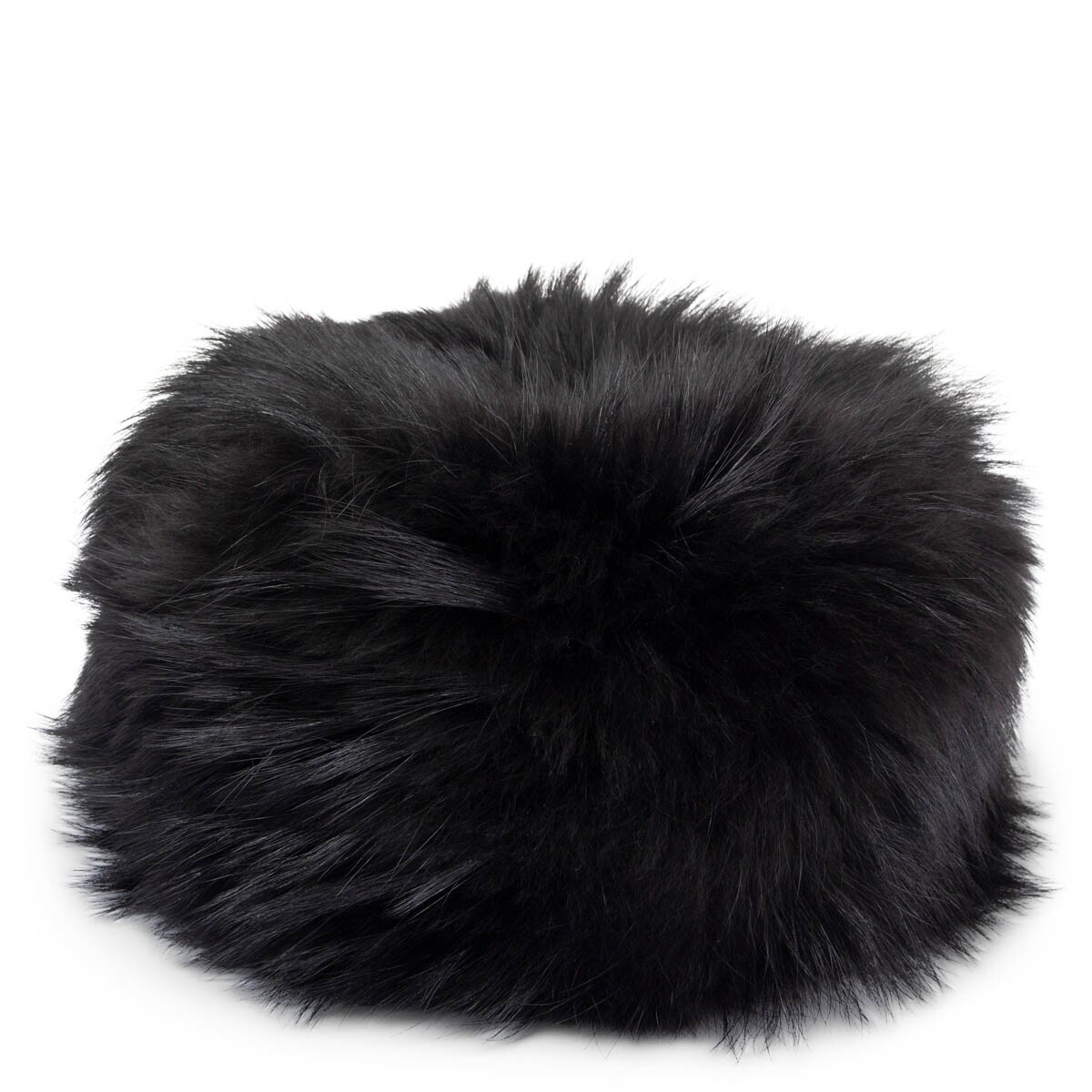 67141 auth BURBERRY LONDON black Marmont FUR Hat