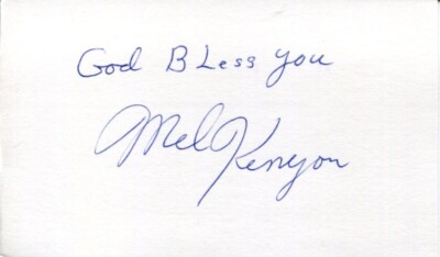 Mel Kenyon Indy 500 King of Midget Driver Motorsports HOF Signed Autograph