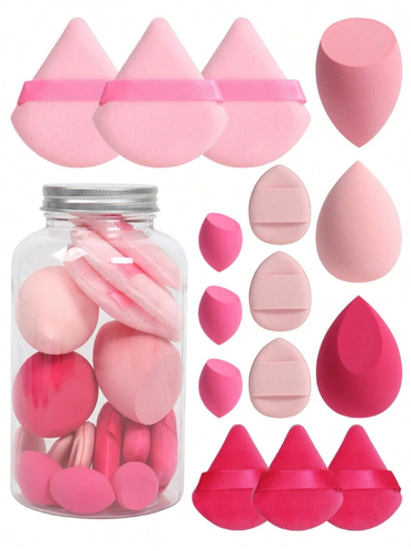 15Pcs Cosmetic Egg Makeup Sponge Set Blender Multi-colored Beauty Foundation USA - Picture 6 of 17