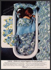 Fieldcrest 'Felicity' For Bed & Bath Linens 1960s Print Advertisement Ad 1969