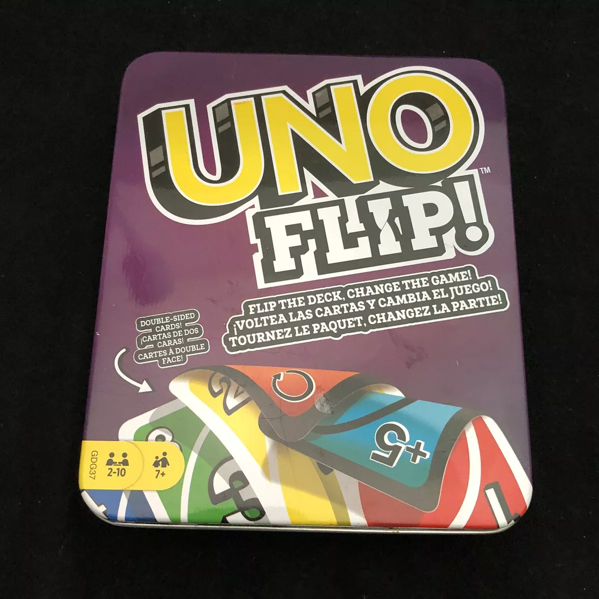 Mattel Uno Flip Bold Double Sided Card 2 Games in One for 2-10 Players Ages  7+