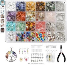 Jewelry Making Kit for Adults - 1200 PCS Crystal Beads for Jewelry Making