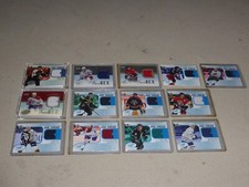 13 2005-2006 HOCKEY CARD LOT UD FRESH ICE COOL THREADS JERSEY NASH GAGNE HEJOUK