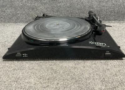 Ion Profile LP USB Enabled Belt Drive Turntable Black Missing Cover