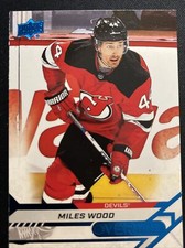 20-21 UD Overtime Hockey Blue Parallel SP 147 Miles Wood