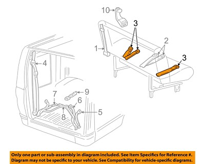 CHRYSLER OEM 95-96 B1500 Restraint Systems Rear Seat Belts-Buckle End 5DW50RAZ
