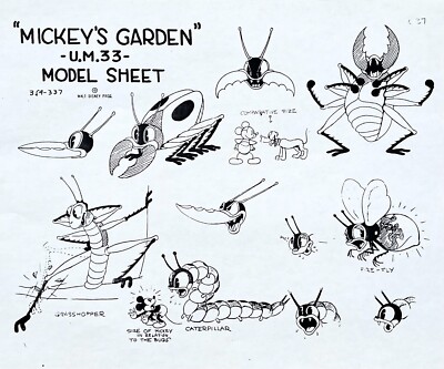 MICKEY'S GARDEN Disney Animation Model Sheet PHOTOCOPY | eBay