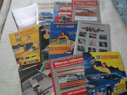 11 Warren Johnson Pro Stock Media Guides, AC-Delco Racing, GM Performance Parts