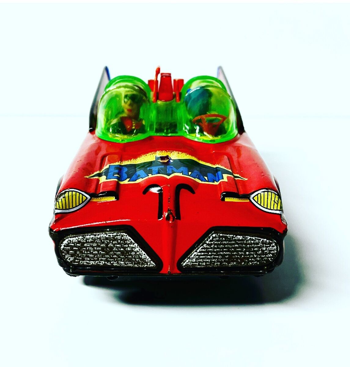 ASC Aoshin ca. 1972 Tin Lithographed Battery Operated Batmobile for Sale -   - Antique Toys for Sale