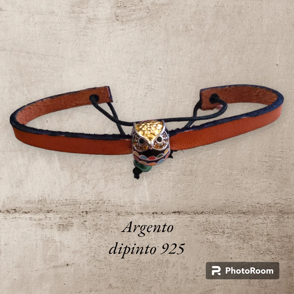 Bracciale Gufo in Argento 925 "ARTIGIANATO ISABO' "🤏 - Immagine 2 di 4