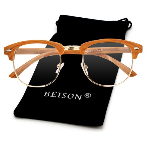 Agstum Womens Mens Vintage Classic Horned Rim Glasses Frame Nerd Eyeglasses - Picture 7 of 51