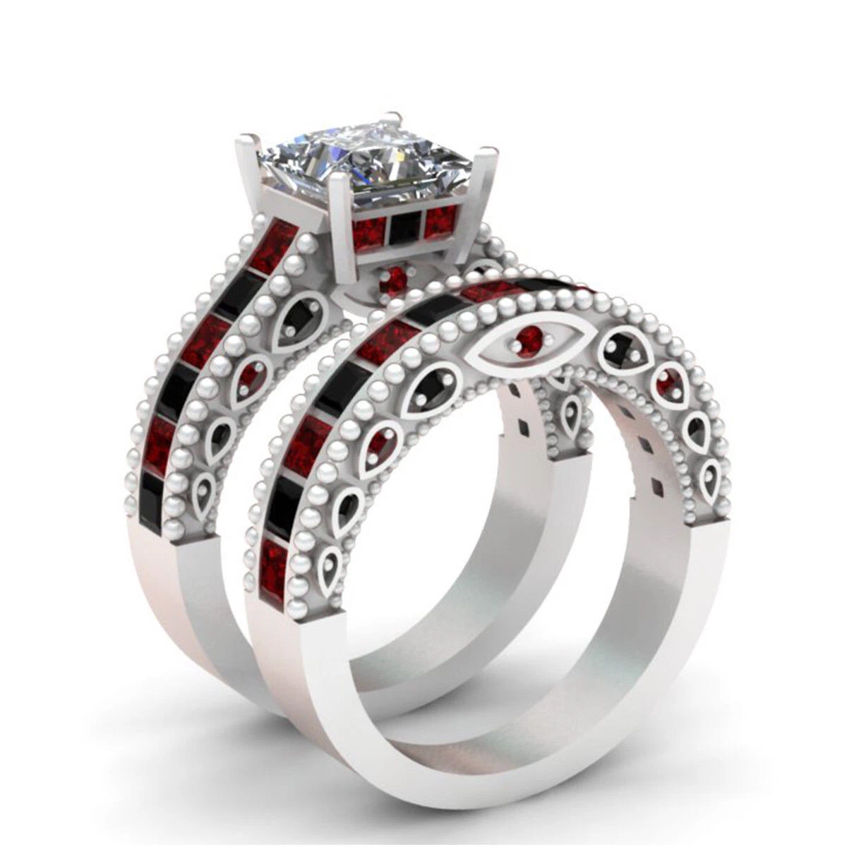 Harley quinn wedding ring set clearance