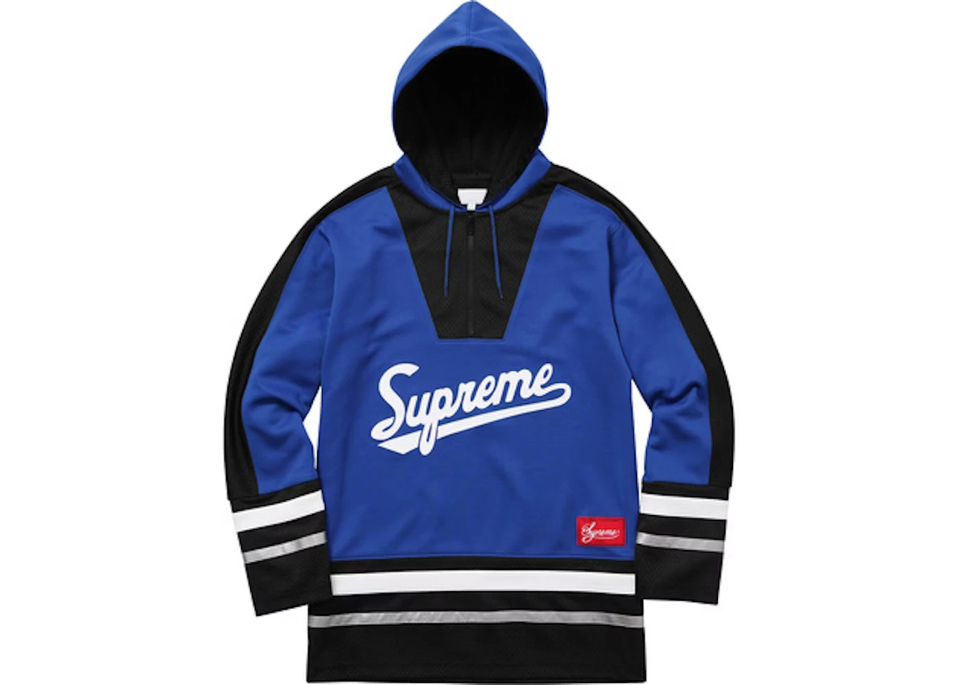 Sweat à capuche Supreme Hockey 2016 bleu script taille L