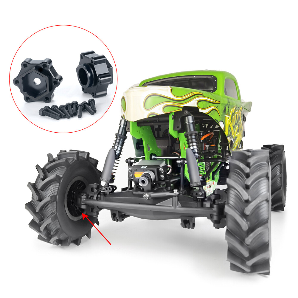 Convertitori Esagonali In Alluminio +5mm Per RC 1/8 LOSI LMT 4WD 4S - RCBATER