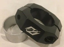 BMX TNT BICYCLES SEAT CLAMP (28.6, 31.8mm) DOUBLE CLAMP BLACK