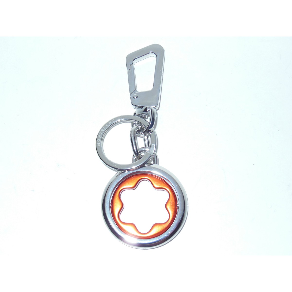 New Montblanc Meisterstuck Spinning Emblem Key Fob Palladium