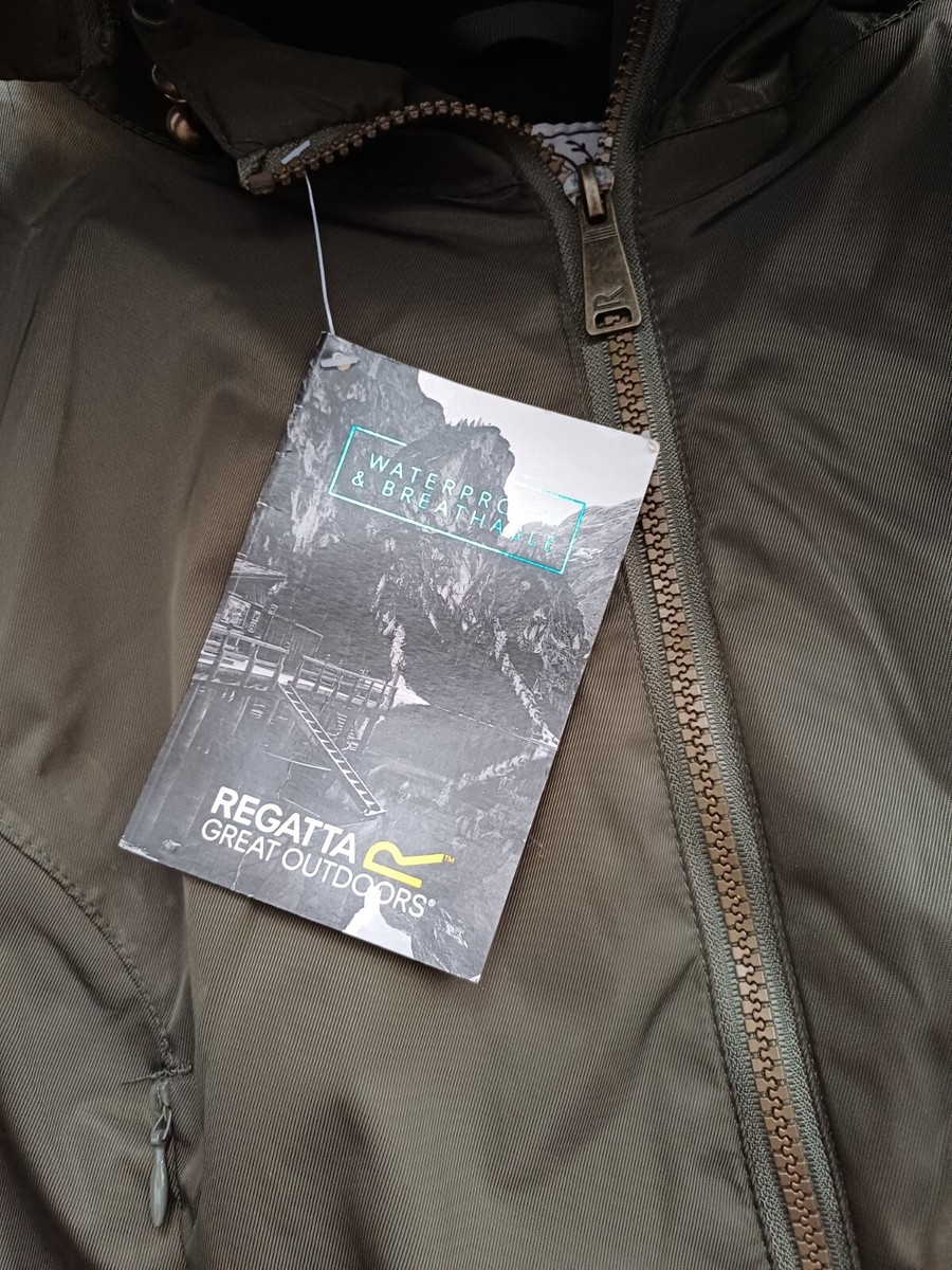 Regatta Lucetta Women's Parka Jacket Waterproof Hooded Khaki UK Size 12