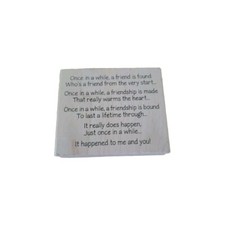 Wooden Mounted Rubber Stamp Once In A While A Friend Is Found Unbranded