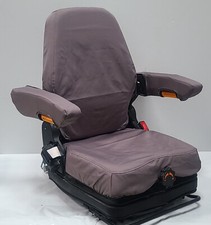 Forklift & Tractor Suspension Seat With Adjustable Armrest Made In Gray Endura.
