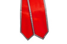 Graduation Stole 72" Red w/ Trim