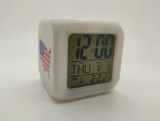 7 Colors Changing LED Digital Alarm Clock Time Snooze Thermometer Light Calendar