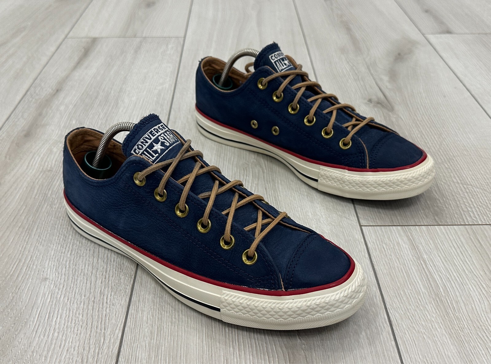 Converse CTAS Low Ox Earthy Buck Blue Leather Sneakers Size M7 W9 162118C