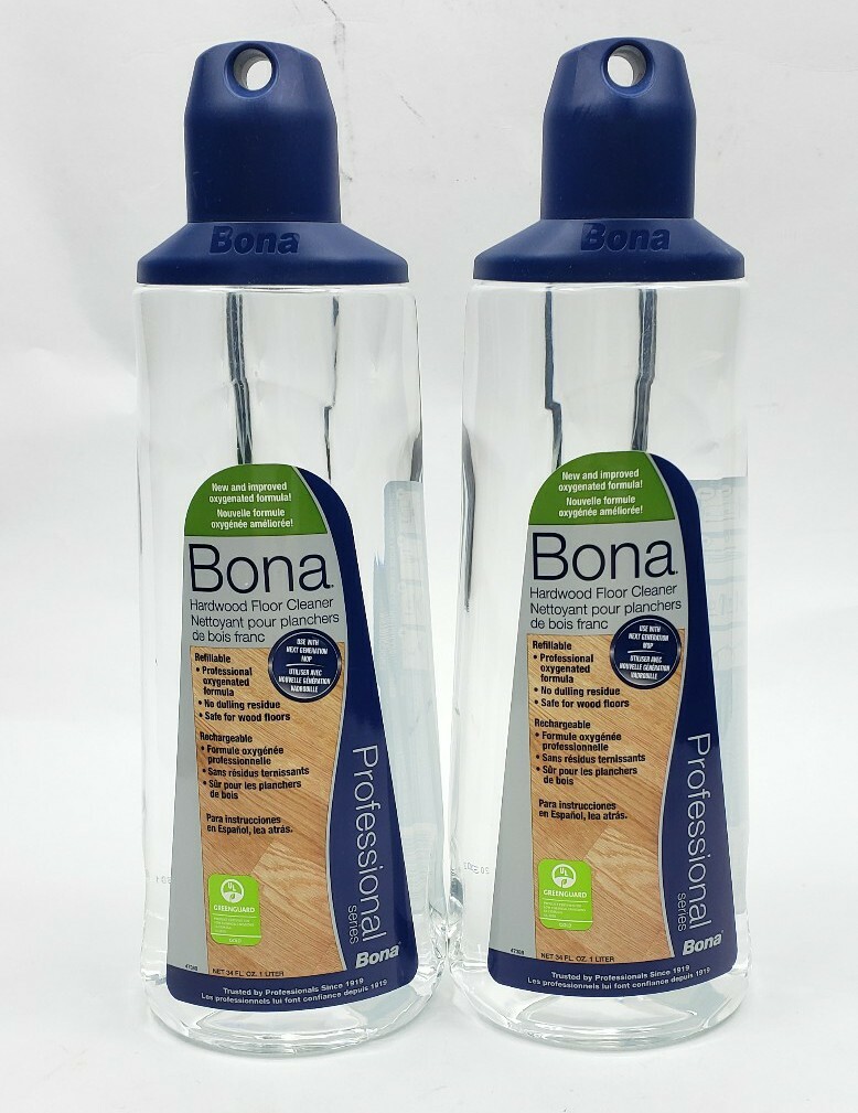 Lot of 2 Bona Hardwood Floor Cleaner Cartridge Refills, (34 Oz) eBay