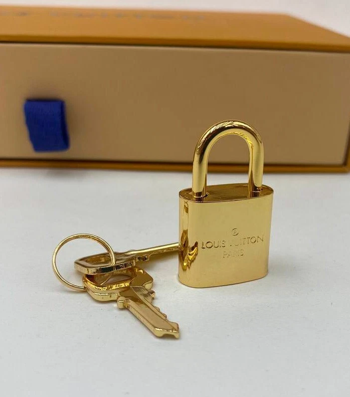 Louis Vuitton PadLock Lock 2 Key Brass Shinny Gold Number 315 - Image 2 of 4